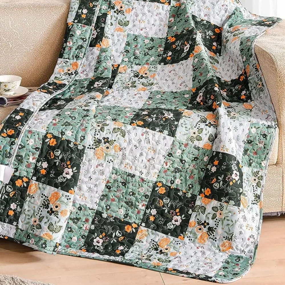 New Boho Floral Throw Blanket Bedspread Quilt - 50